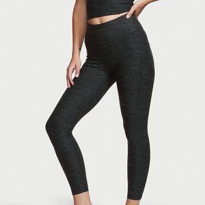 VS Flow On Point Essential High Rise Legging 7/8 Length Black Heathered Grey NWT